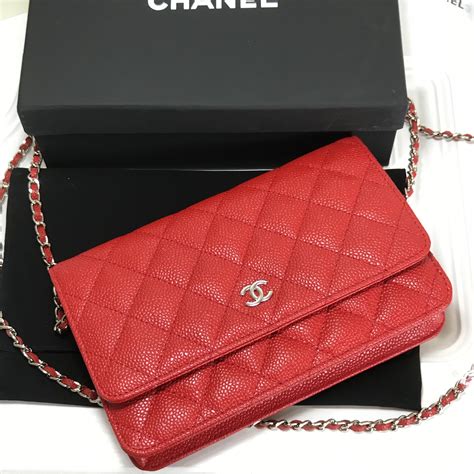 chanel wallet on chain red|Chanel wallet on chain price.